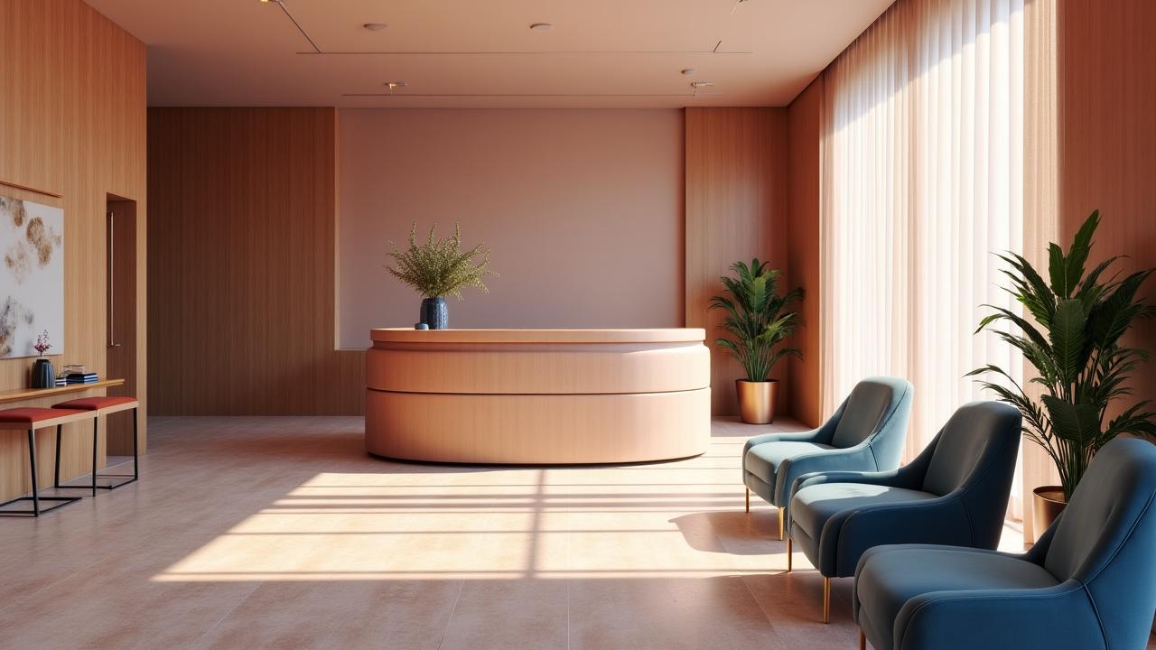 Sophisticated reception area of Cadenza Nails in Springfield, IL