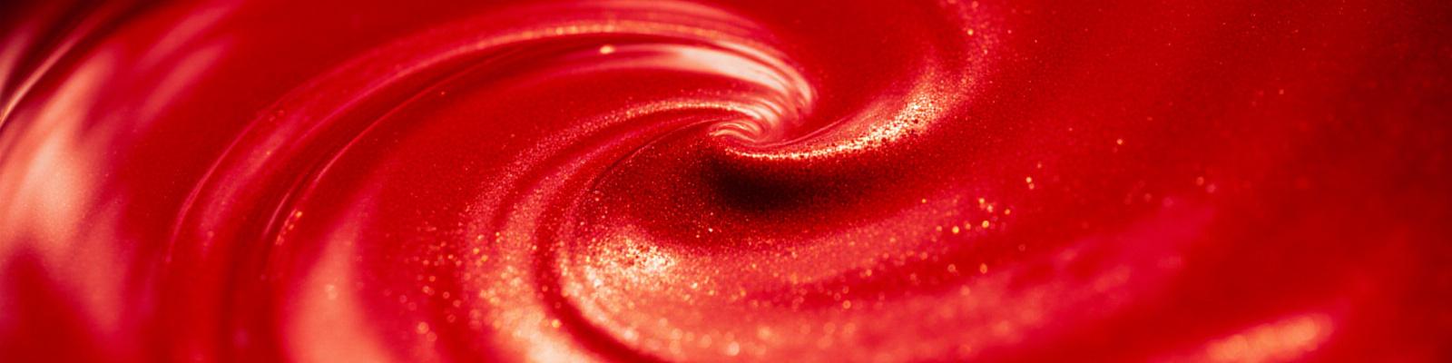 Macro shot of shimmer nail pigment