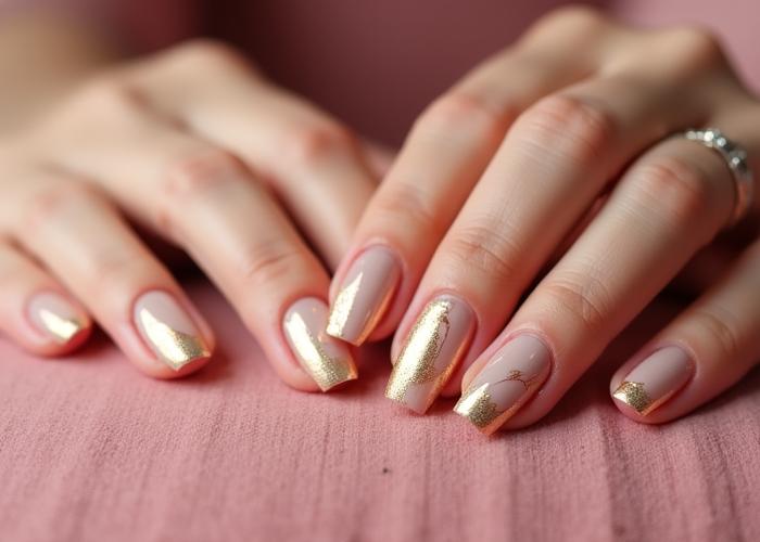 Elegant hands showcasing intricate nail art
