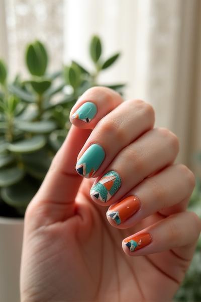 Boho festival nails